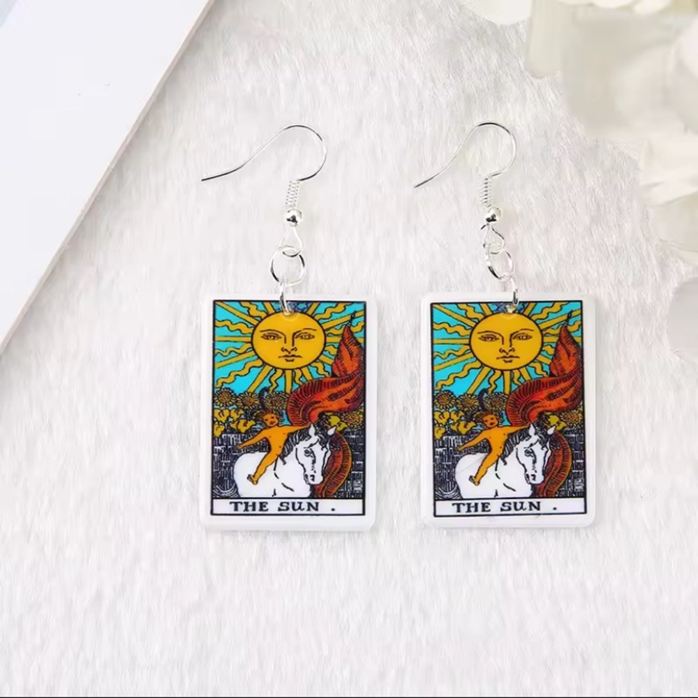 Sun 🌞 Tarot Card Earrings
